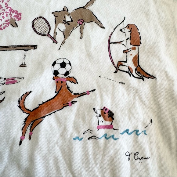 Crewcuts White Tee with Playful Dog Graphic SMALL - Picture 2 of 5